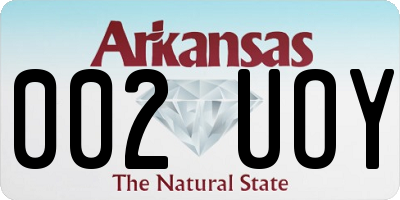 AR license plate 002UOY