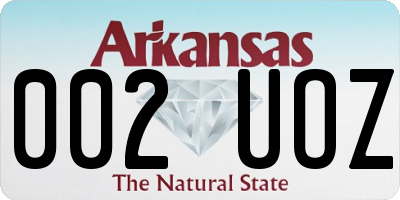AR license plate 002UOZ