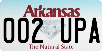 AR license plate 002UPA