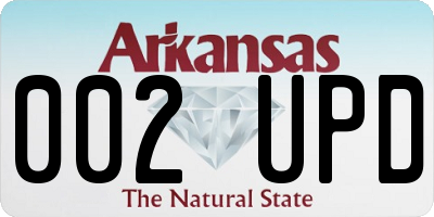AR license plate 002UPD