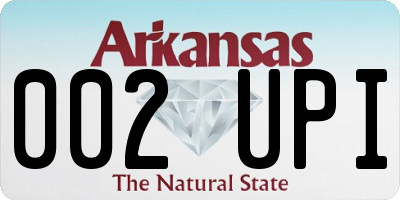AR license plate 002UPI