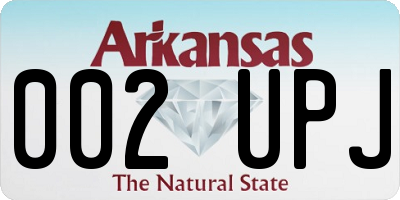 AR license plate 002UPJ