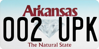 AR license plate 002UPK