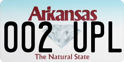 AR license plate 002UPL