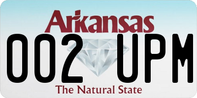 AR license plate 002UPM