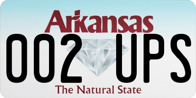 AR license plate 002UPS