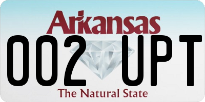 AR license plate 002UPT