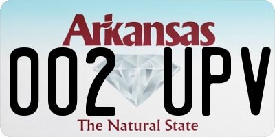 AR license plate 002UPV