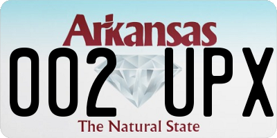 AR license plate 002UPX