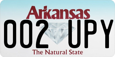 AR license plate 002UPY