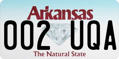 AR license plate 002UQA