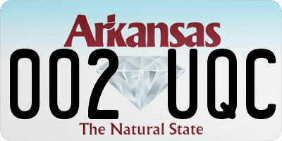 AR license plate 002UQC