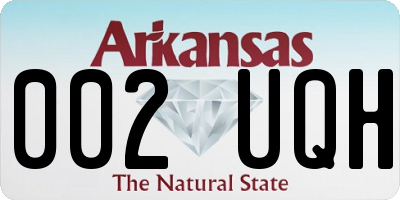 AR license plate 002UQH