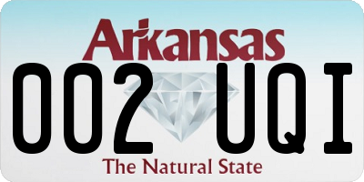 AR license plate 002UQI