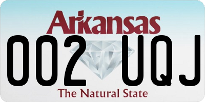 AR license plate 002UQJ