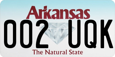 AR license plate 002UQK