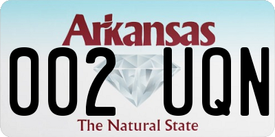 AR license plate 002UQN