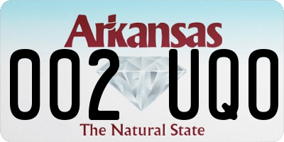 AR license plate 002UQO