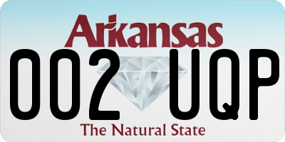 AR license plate 002UQP