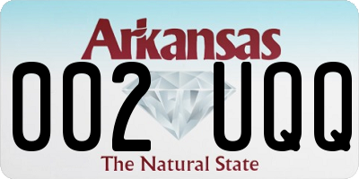 AR license plate 002UQQ