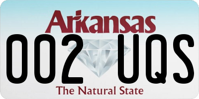 AR license plate 002UQS