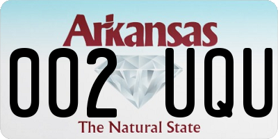 AR license plate 002UQU