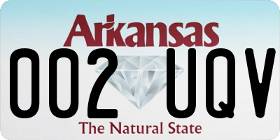 AR license plate 002UQV