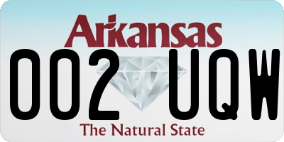 AR license plate 002UQW