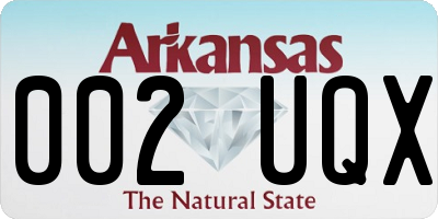 AR license plate 002UQX