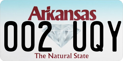 AR license plate 002UQY