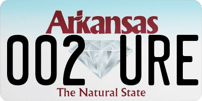 AR license plate 002URE