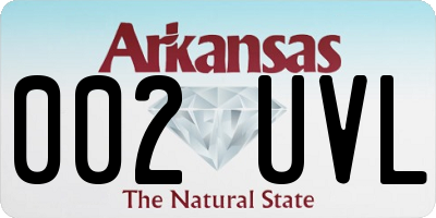 AR license plate 002UVL