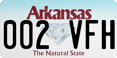 AR license plate 002VFH