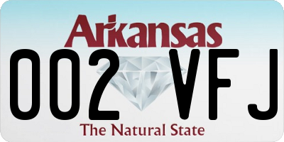 AR license plate 002VFJ