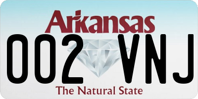 AR license plate 002VNJ