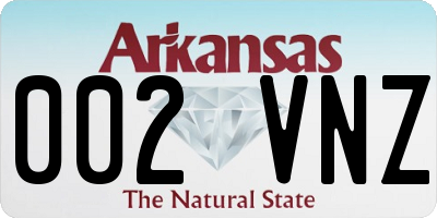 AR license plate 002VNZ