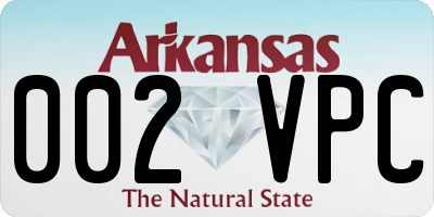 AR license plate 002VPC