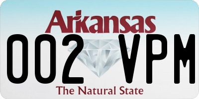 AR license plate 002VPM