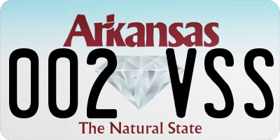 AR license plate 002VSS