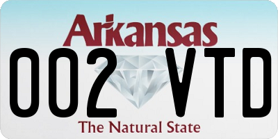 AR license plate 002VTD