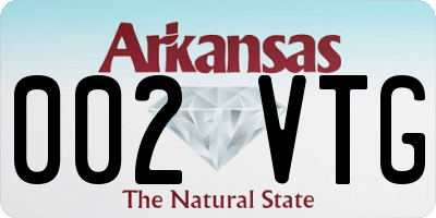 AR license plate 002VTG