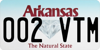 AR license plate 002VTM