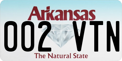AR license plate 002VTN