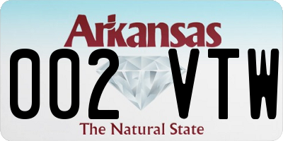 AR license plate 002VTW