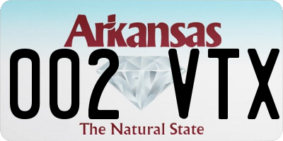 AR license plate 002VTX