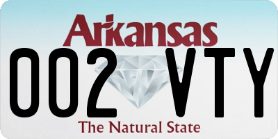 AR license plate 002VTY