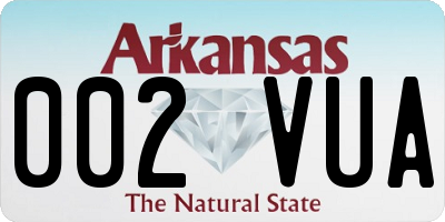 AR license plate 002VUA