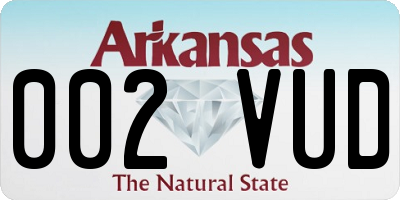 AR license plate 002VUD