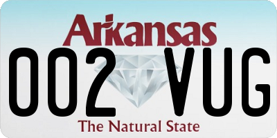 AR license plate 002VUG