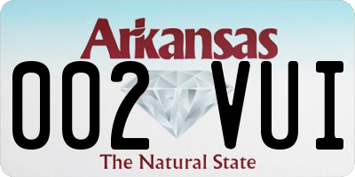 AR license plate 002VUI